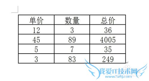 怎样在Word添加能公式计算的Excel表格