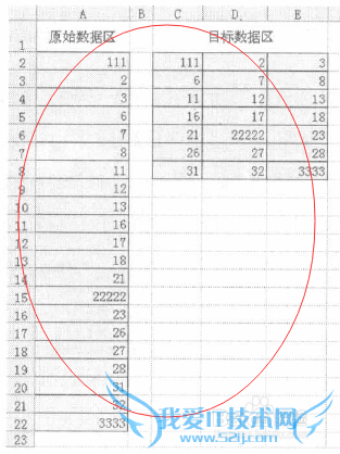 excel如何将单列数据转为多行多列数据