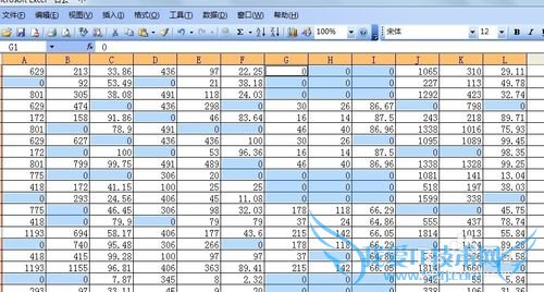 快速填充数值到excel中不相邻空白单元格