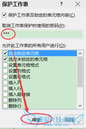 怎样在excel 2103中给指定单元格加密?