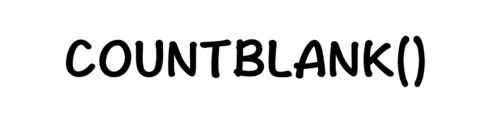 Excel⣺[157]COUNTBLANK÷