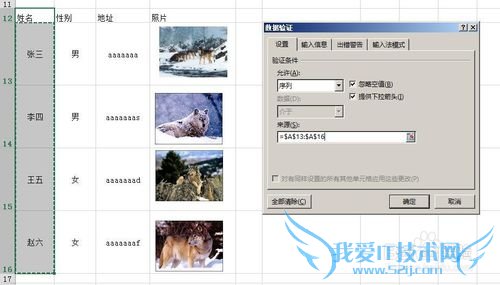 excel制作带照片的信息查询表