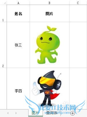 在EXCEL工作表中动态调用图片,无宏无控件。