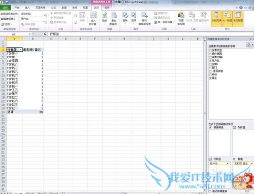 Excel数据透视图怎么降序