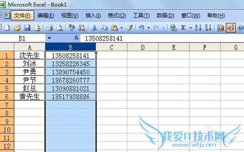 怎样把excel中的电话号码分段显示