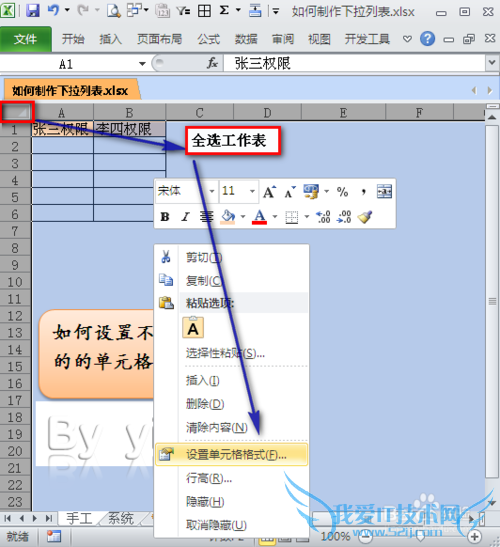 EXCELβͬ˲ͬĵԪ༭Ȩޣ