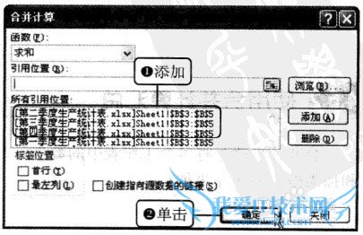 Excel2010 如何按位置合并计算汇总