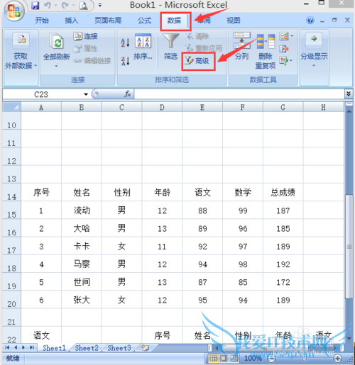 excel2007νи߼ɸѡҸɸѡ