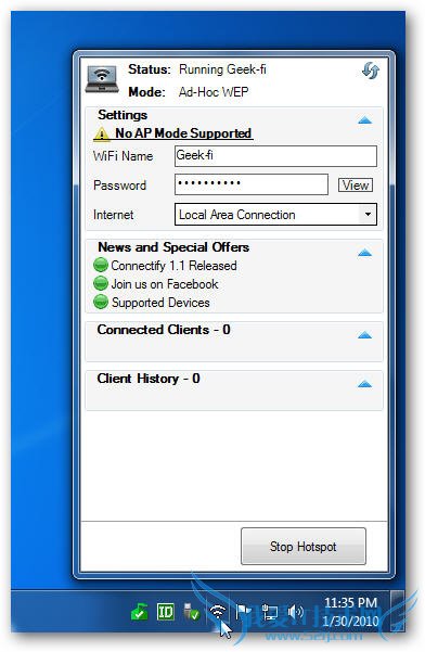 用Windows7笔记本打造WiFi热点