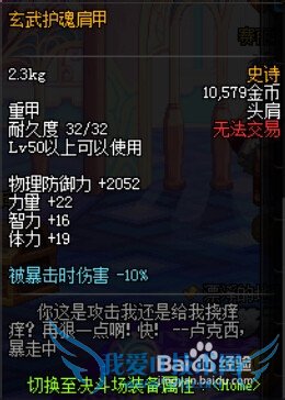 DNF玄武护魂套装