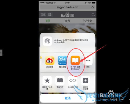 iphone如何把Safari的网页保存为PDF到iBooks