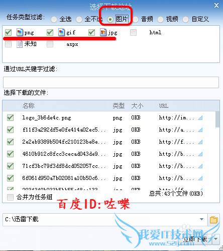 怎么用迅雷批量下载网页内的图片