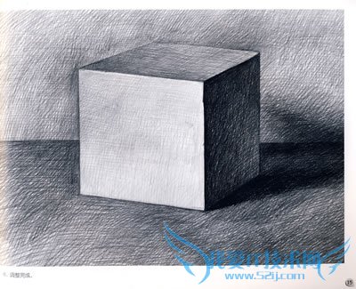 素描正方形透视图图片展示_素描正方形透视图图片下载