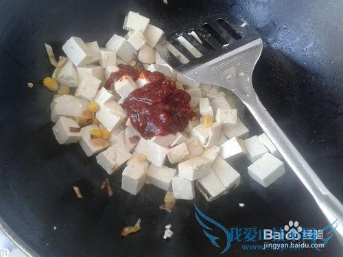 香辣玉米炒豆腐