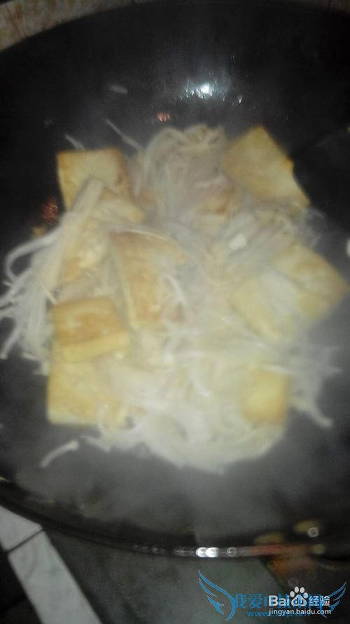 豆腐烧金针姑,美味又美容