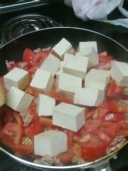 番茄肉末煮豆腐的做法