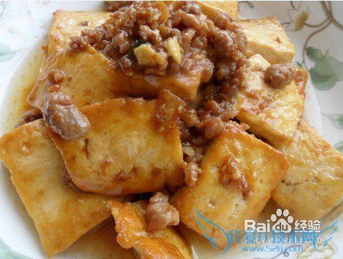 在家自制肉末豆腐
