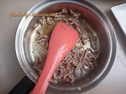 肉末猪血制作过程