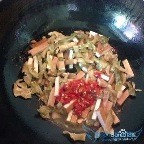 芹菜榨菜干子肉丝