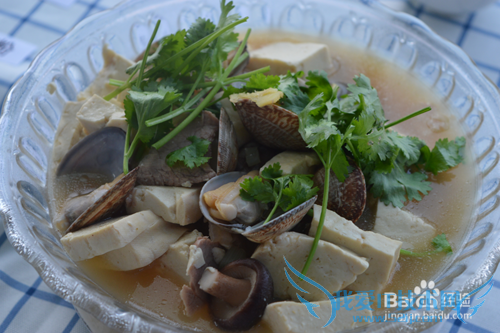 蛤仔香菇烧豆腐的做法