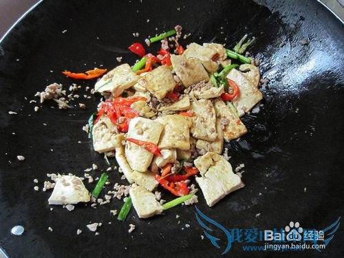 多彩多福——肉末虎皮豆腐