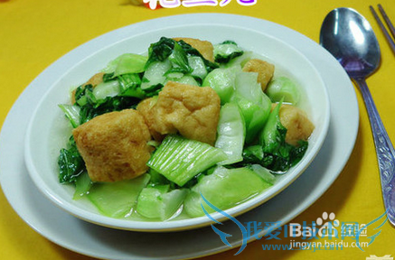 嫩豆腐炒青菜