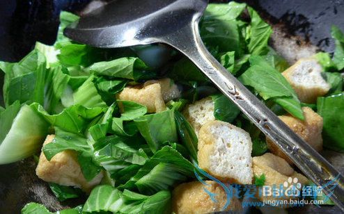 嫩豆腐炒青菜