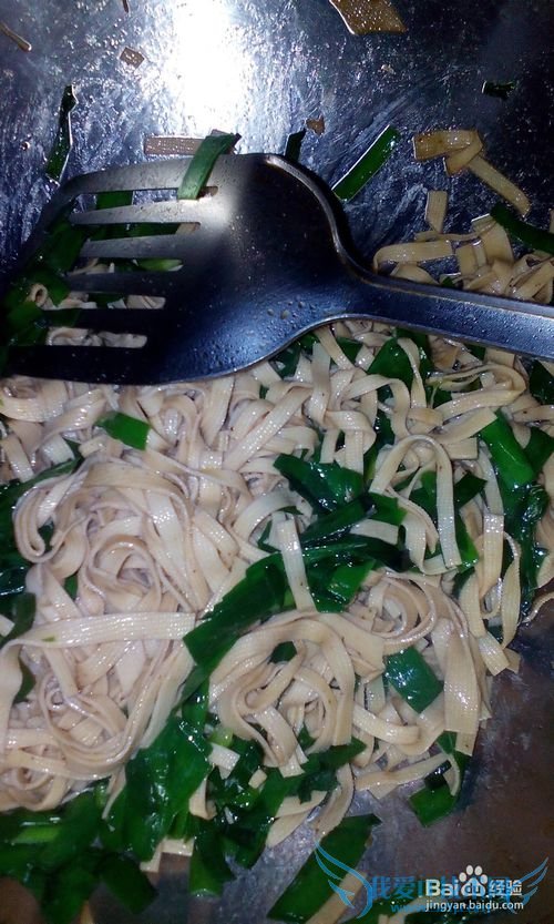 美味的韭菜炒干豆腐