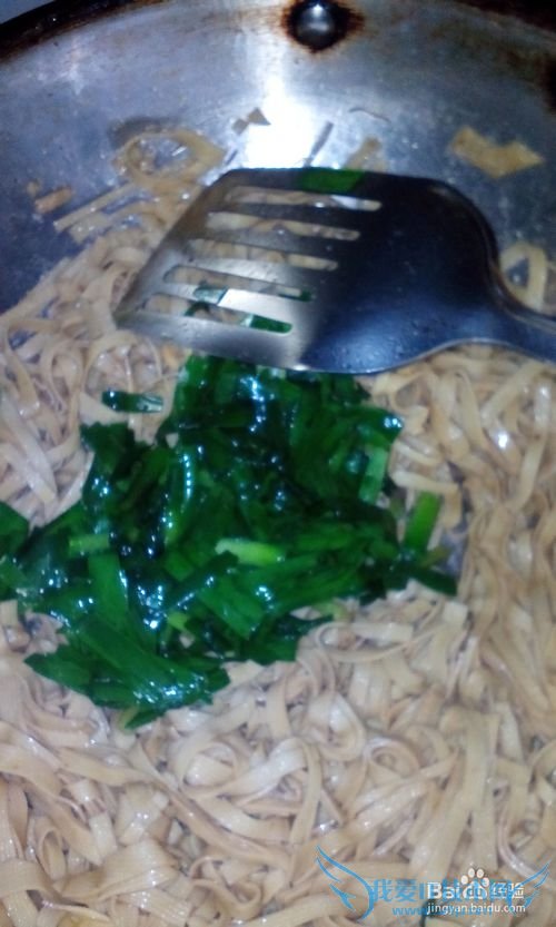 美味的韭菜炒干豆腐