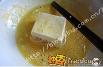 怎样在家做香煎肉茸豆腐?
