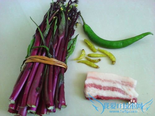 爆炒泡椒紫菜心