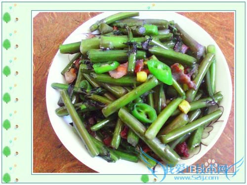 爆炒泡椒紫菜心