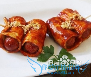 辣味豆腐火腿串的做法