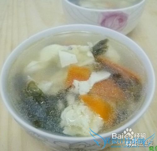 紫菜豆腐蛋花汤