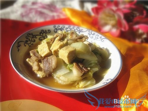 冻豆腐炖白菜肉