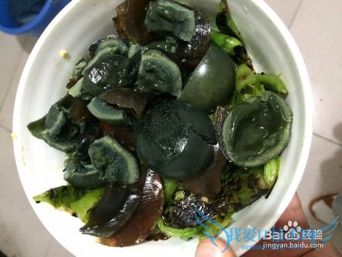 烧(烤)辣椒拌皮蛋