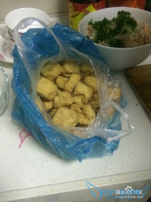自制油豆腐泡塞肉