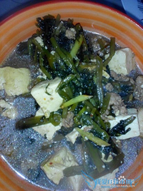 雪里红肉末大豆腐