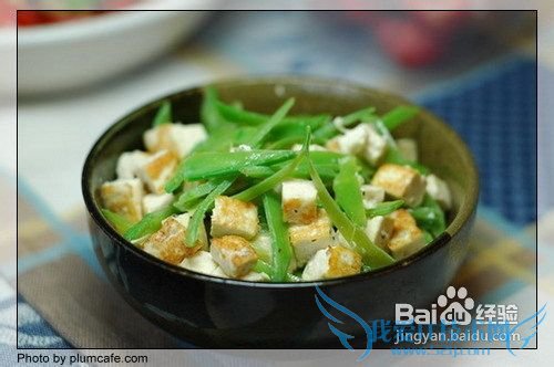 奶煮豆腐调荷兰豆的做法