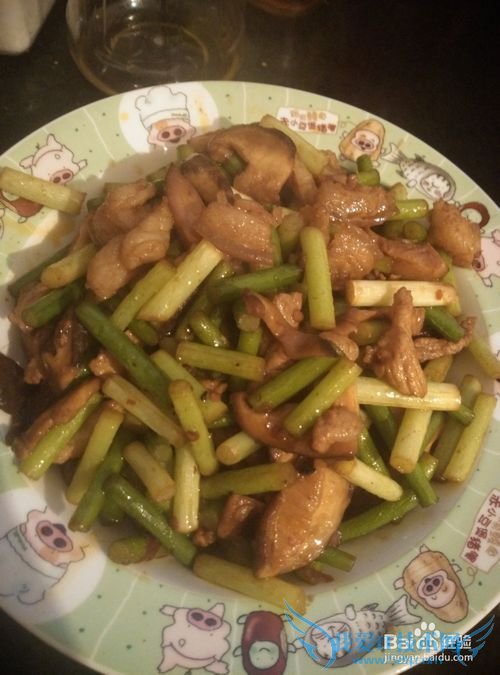 香菇肉丝如何炒蒜苗