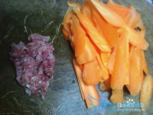 爆炒肉末青红菜