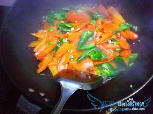 爆炒肉末青红菜