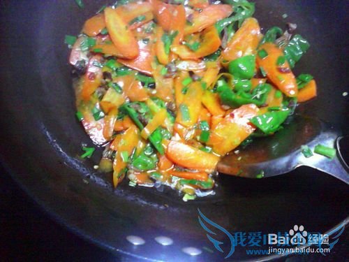 爆炒肉末青红菜