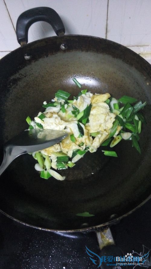 家常小菜青蒜烩鸭蛋