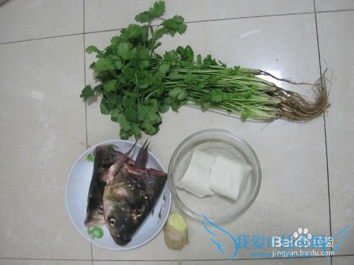 芜茜鱼头豆腐汤