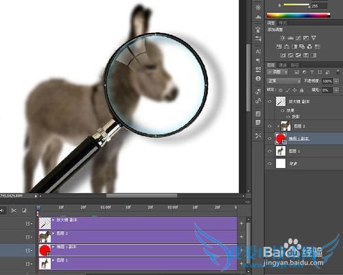如何使用ps制作移动的放大镜动画效果图