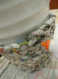 #环保达人#废旧报纸变身保温花盆套