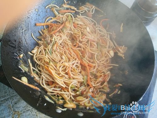 五色菜蔬炒莜面