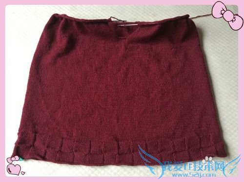 初冬锈红羊毛裙衫编织方法介绍