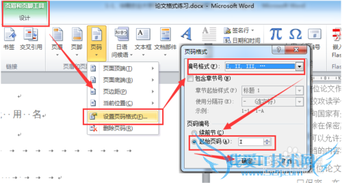 华南农业大学论文格式排版分页插页的方法